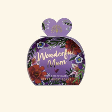 Occasions Wonderful Mum Heart Guest Soaps - Plum and Honeysuckle - RUTHERFORD & Co