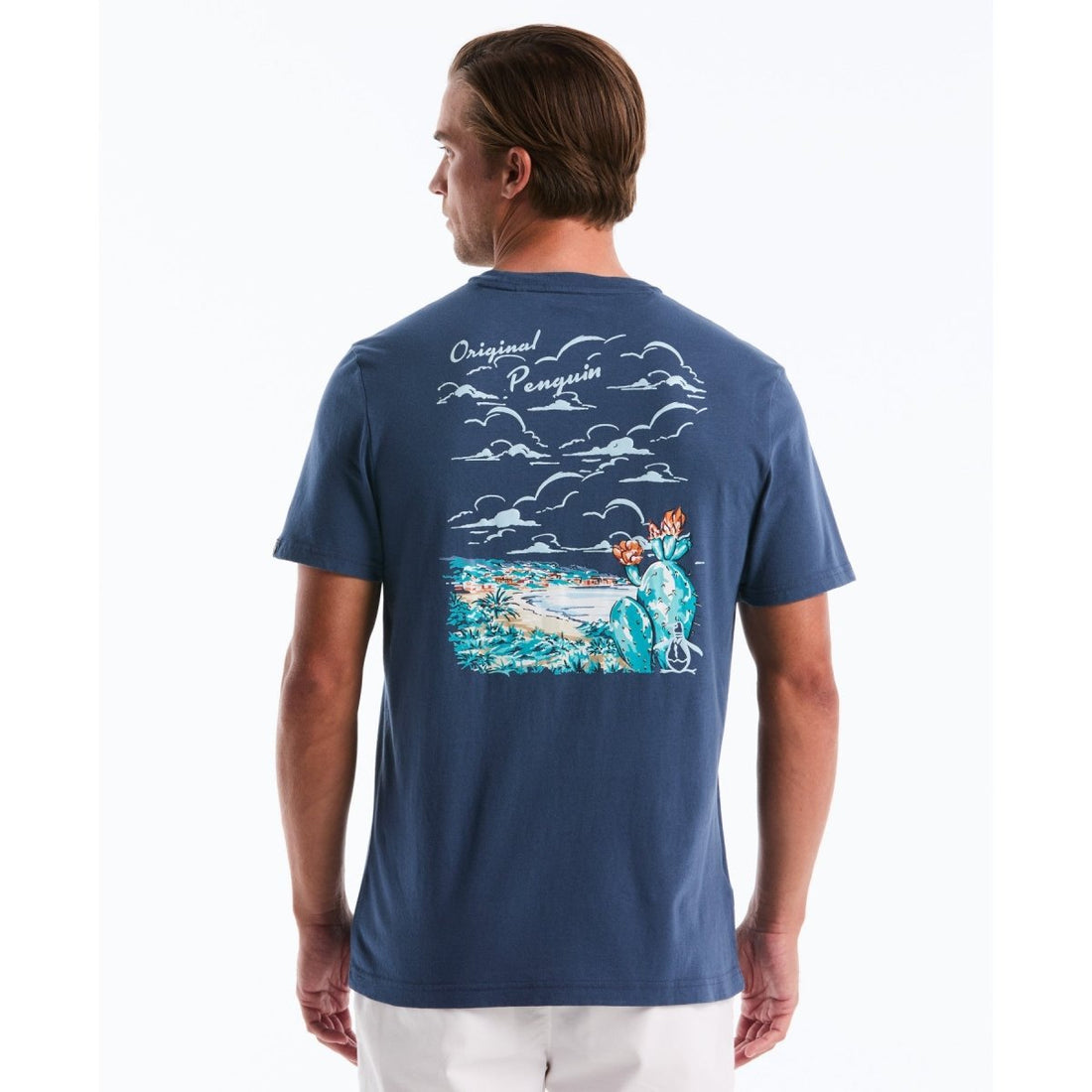 Ocean Scene Graphic T-Shirt In Sargasso Sea - RUTHERFORD & Co