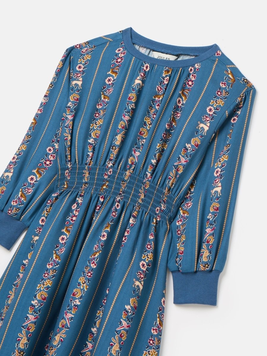 Odelia Blue Animals Print Printed Dress - RUTHERFORD & Co
