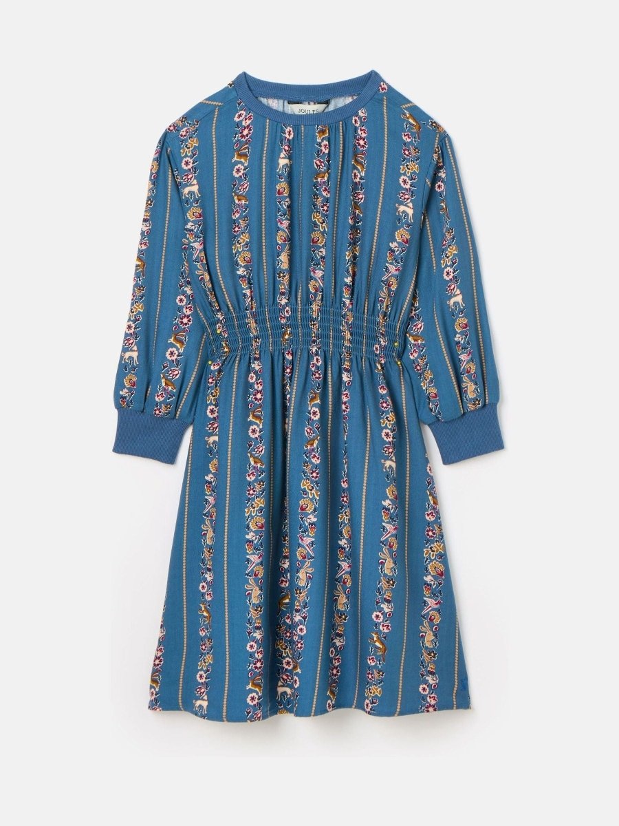 Odelia Blue Animals Print Printed Dress - RUTHERFORD & Co