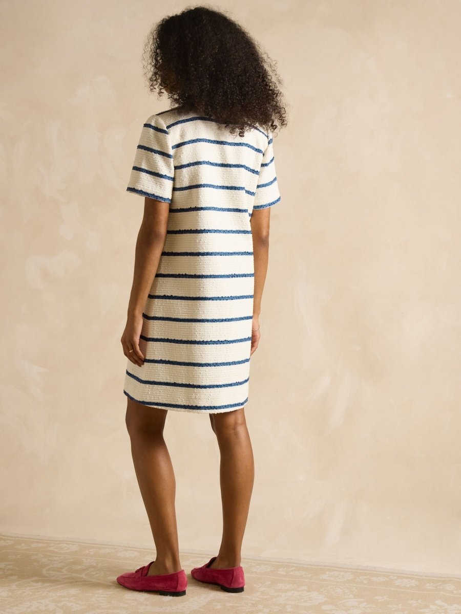 Odette Stripe Boucle Shift Dress - RUTHERFORD & Co