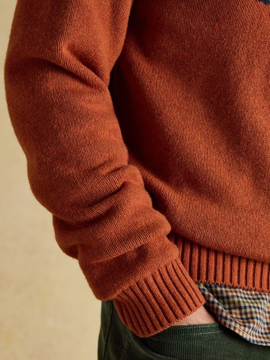 Offroad Orange Crew Neck Christmas Jumper - RUTHERFORD & Co