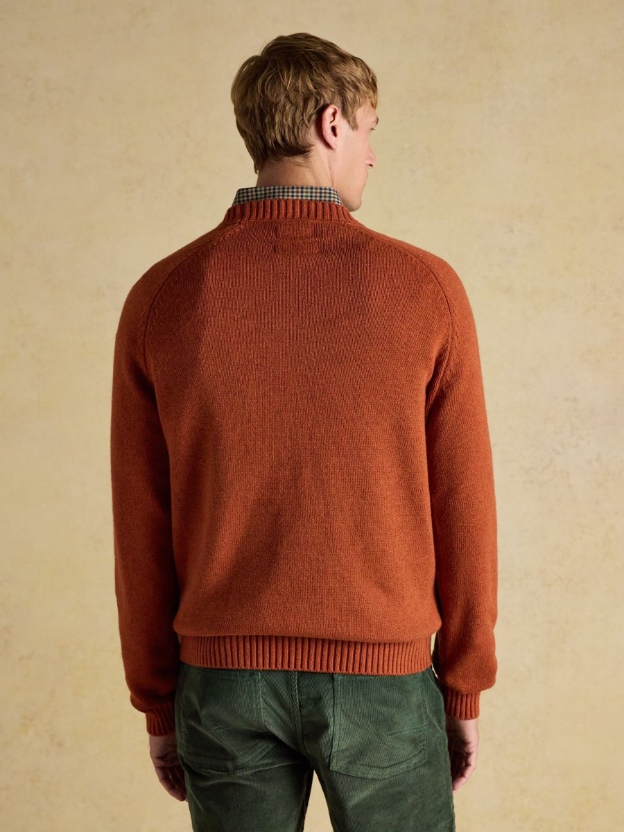 Offroad Orange Crew Neck Christmas Jumper - RUTHERFORD & Co