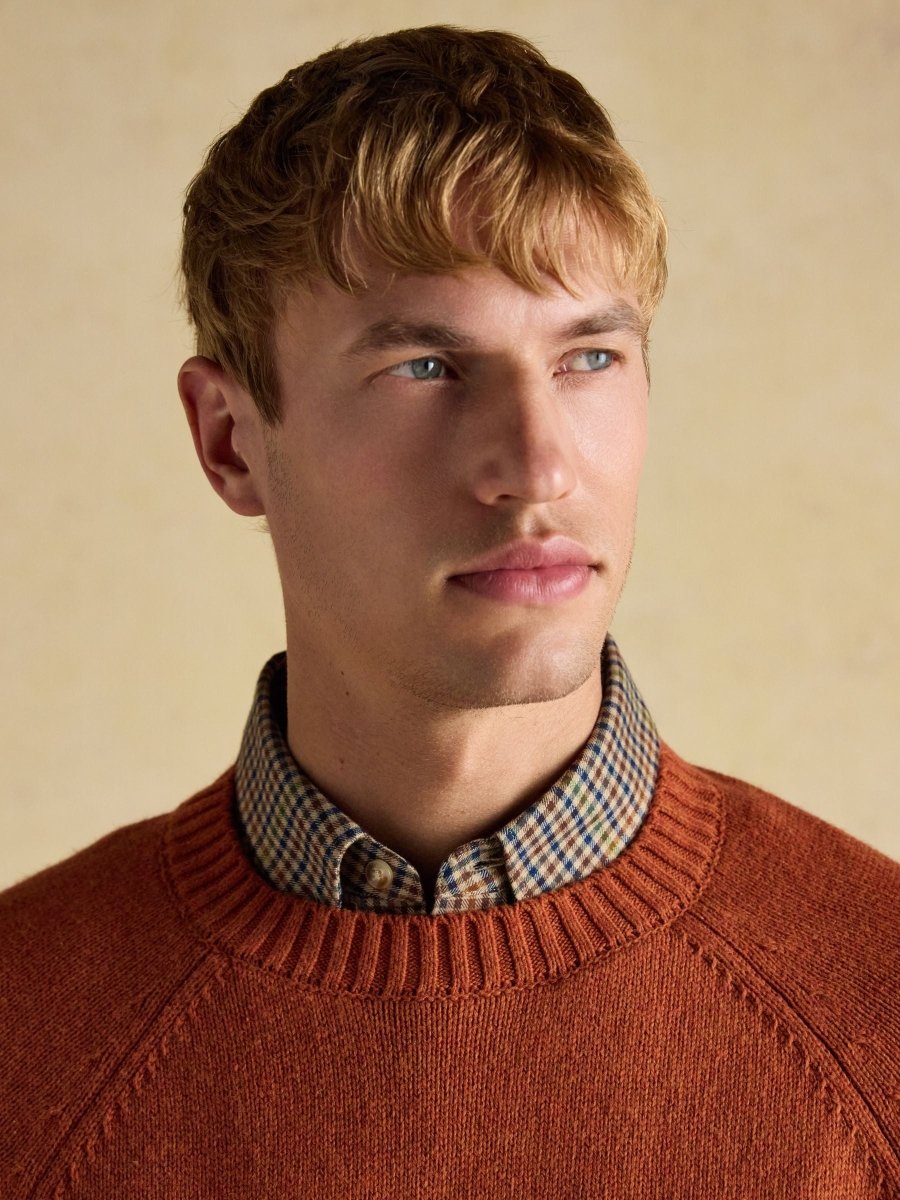 Offroad Orange Crew Neck Christmas Jumper - RUTHERFORD & Co