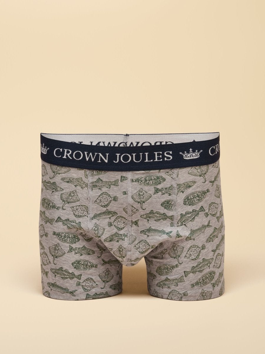 Oh My Cod Navy/Grey Cotton Jersey Boxer Shorts 2 pack - RUTHERFORD & Co