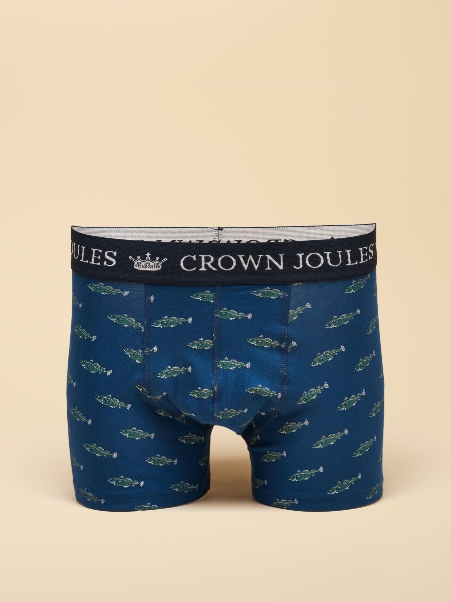Oh My Cod Navy/Grey Cotton Jersey Boxer Shorts 2 pack - RUTHERFORD & Co