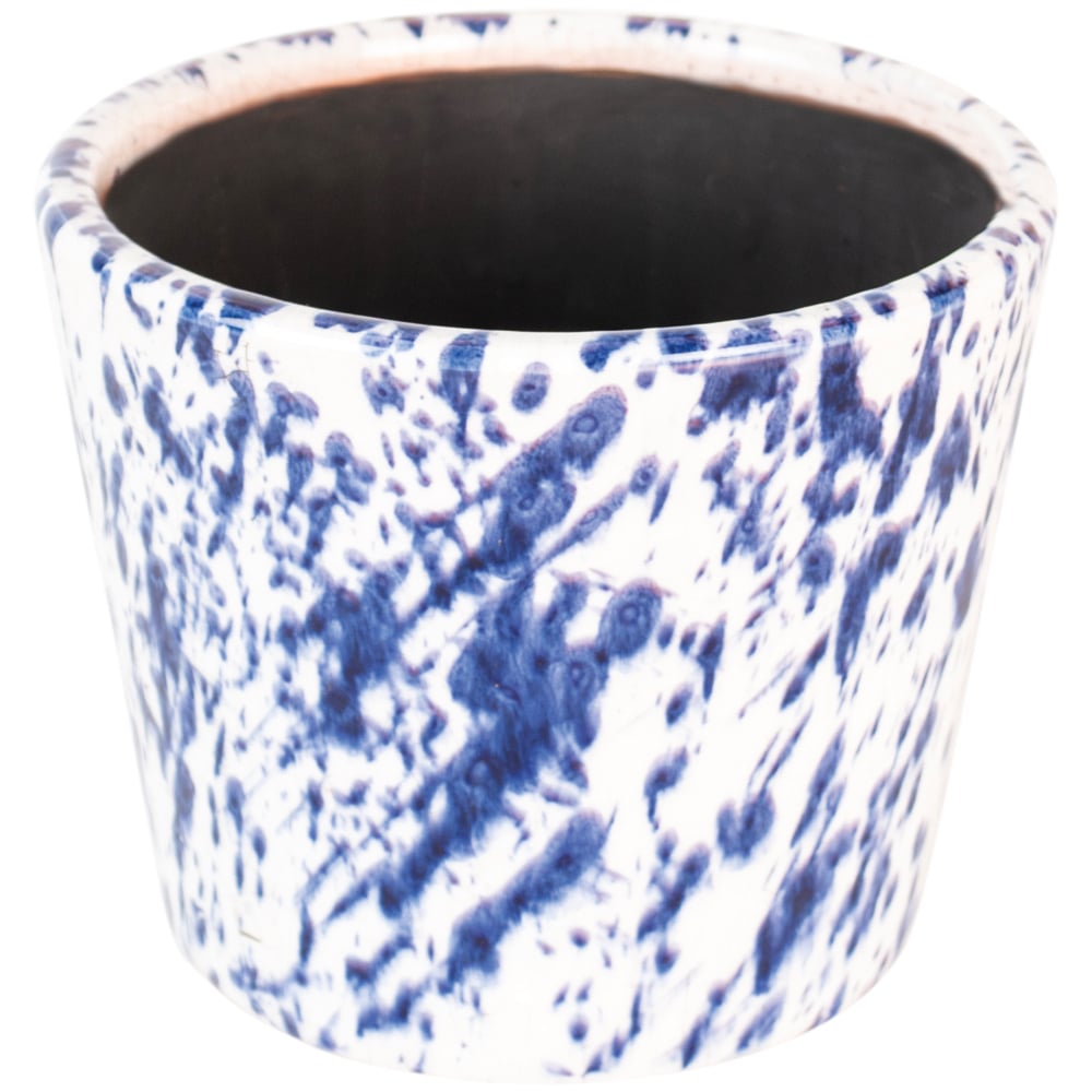 Old Style Dutch Pot Blue Splatter - RUTHERFORD & Co