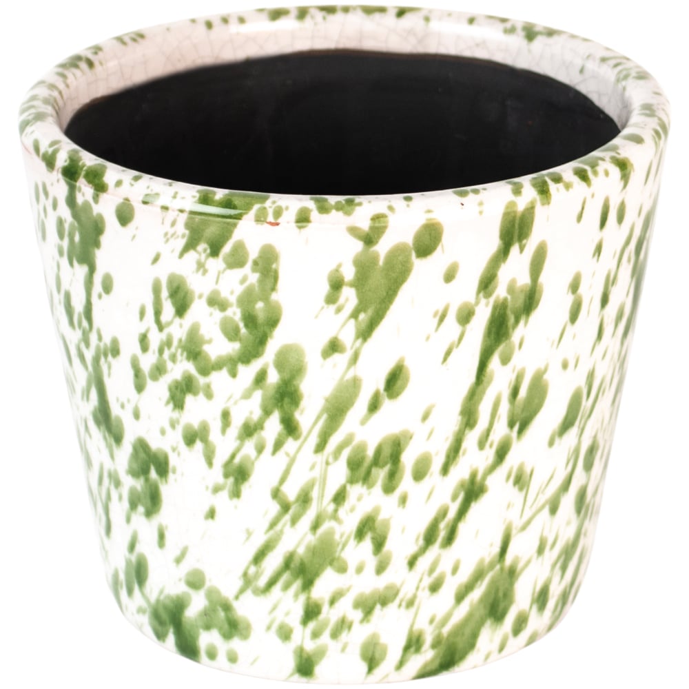 Old Style Dutch Pot Green Splatter - RUTHERFORD & Co