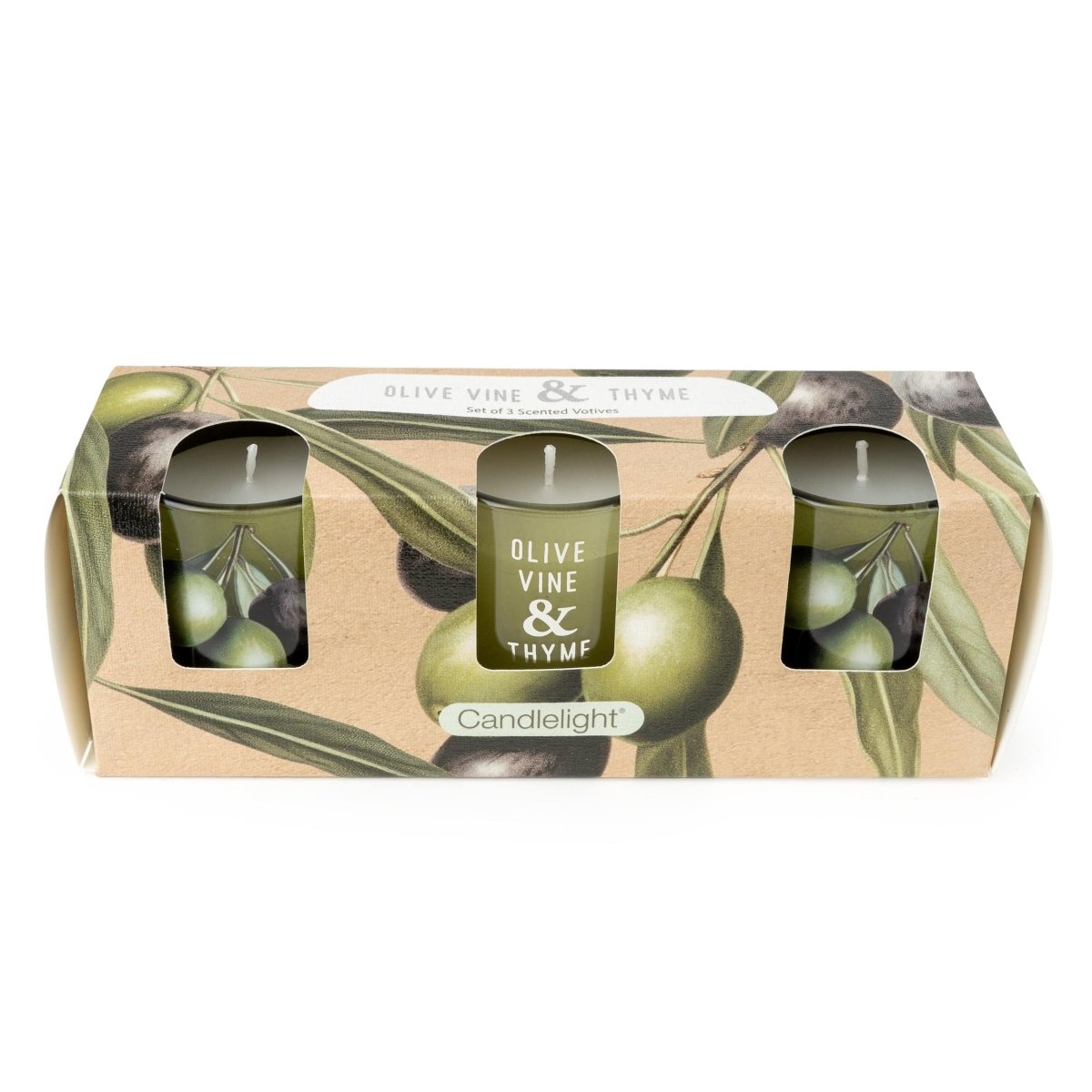 Olive Ivy & Thyme Votive Candles - Set of 3 - RUTHERFORD & Co