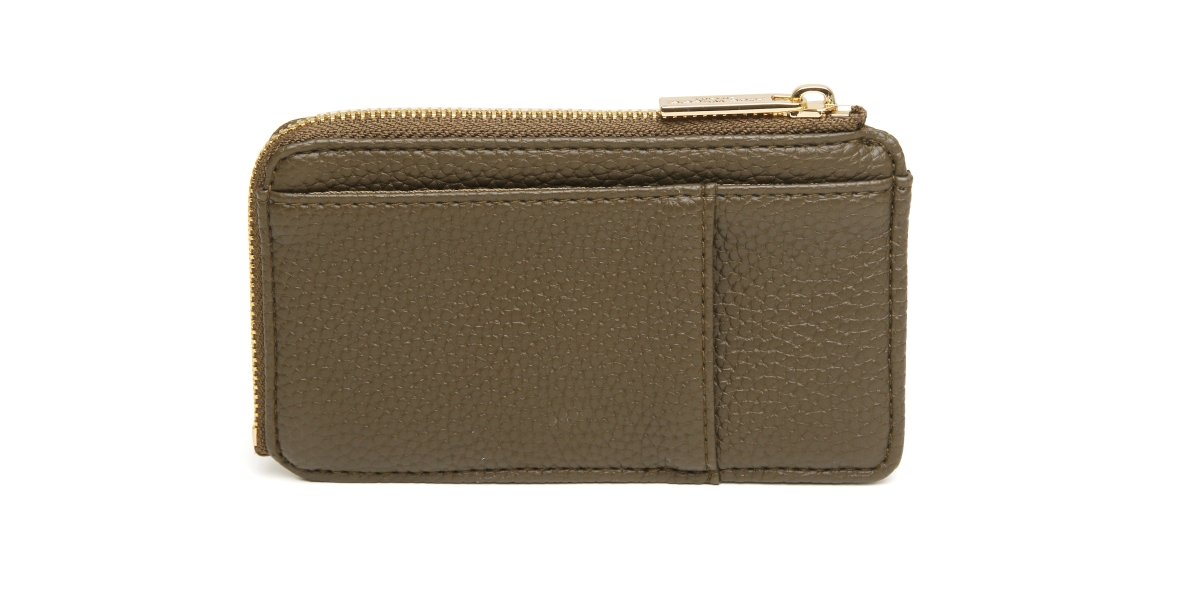 Olive - Kensington Suedette Coin and Card Purse - RUTHERFORD & Co