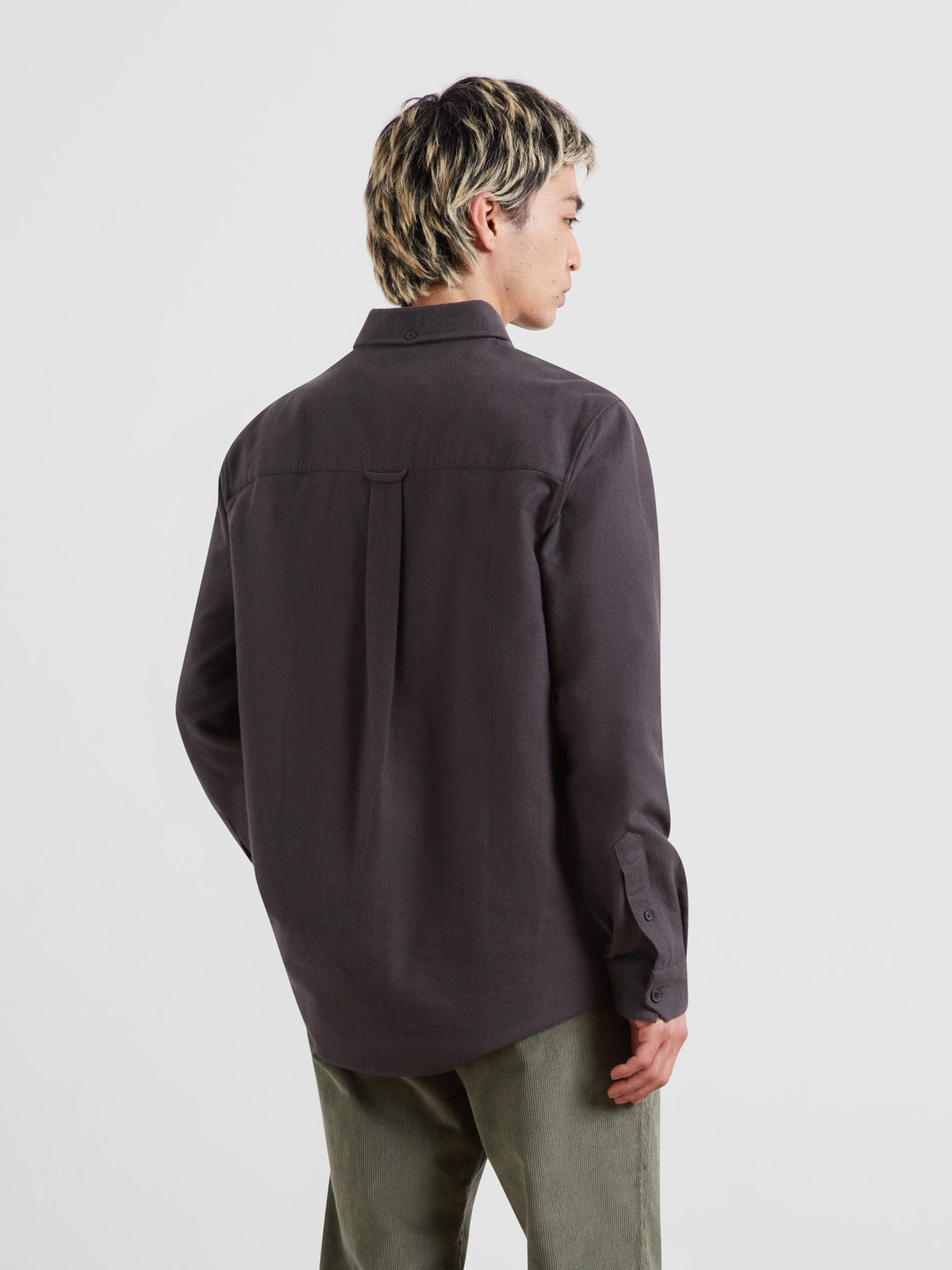 Marvin Flannel Shirt In Washed Black
