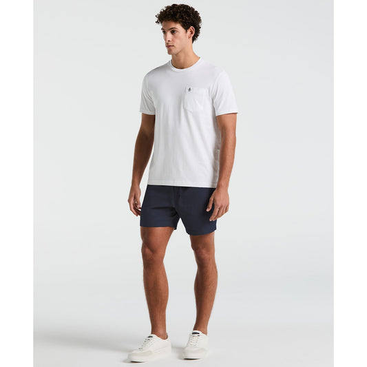 6" Linen Blend Shorts In Sargasso Sea