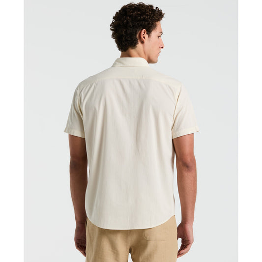 Seersucker Short Sleeve Shirt In Birch