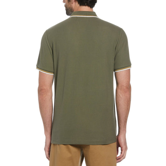 Organic Cotton Pique Polo Shirt With Tipped Collar - RUTHERFORD & Co