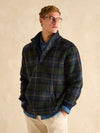 Otis Navy Check Borg Fleece - RUTHERFORD & Co