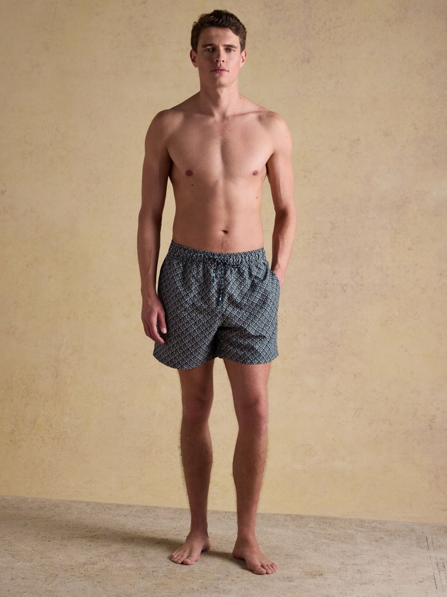 Overton Navy Swimming Shorts - RUTHERFORD & Co