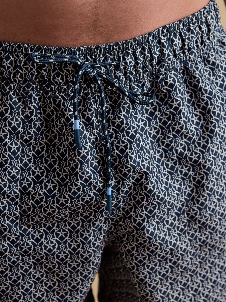 Overton Navy Swimming Shorts - RUTHERFORD & Co