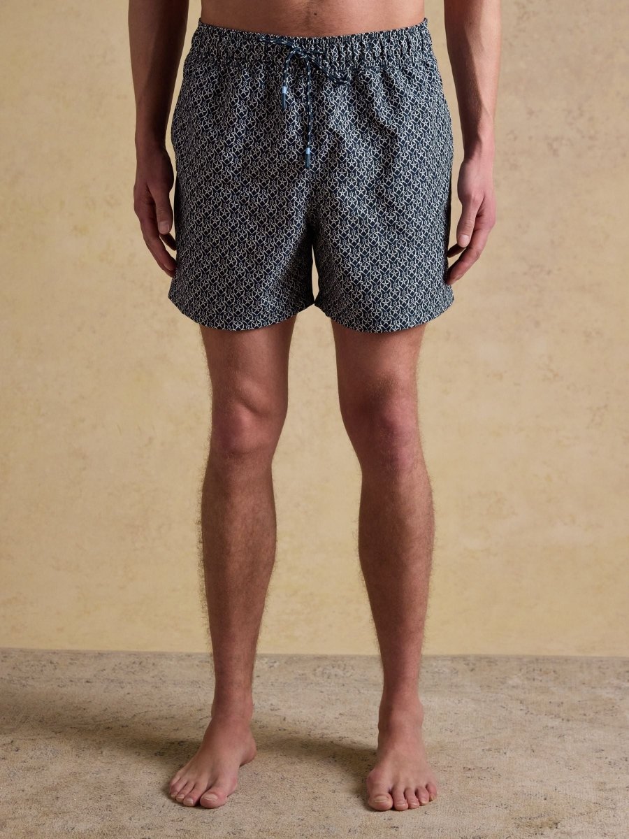 Overton Navy Swimming Shorts - RUTHERFORD & Co