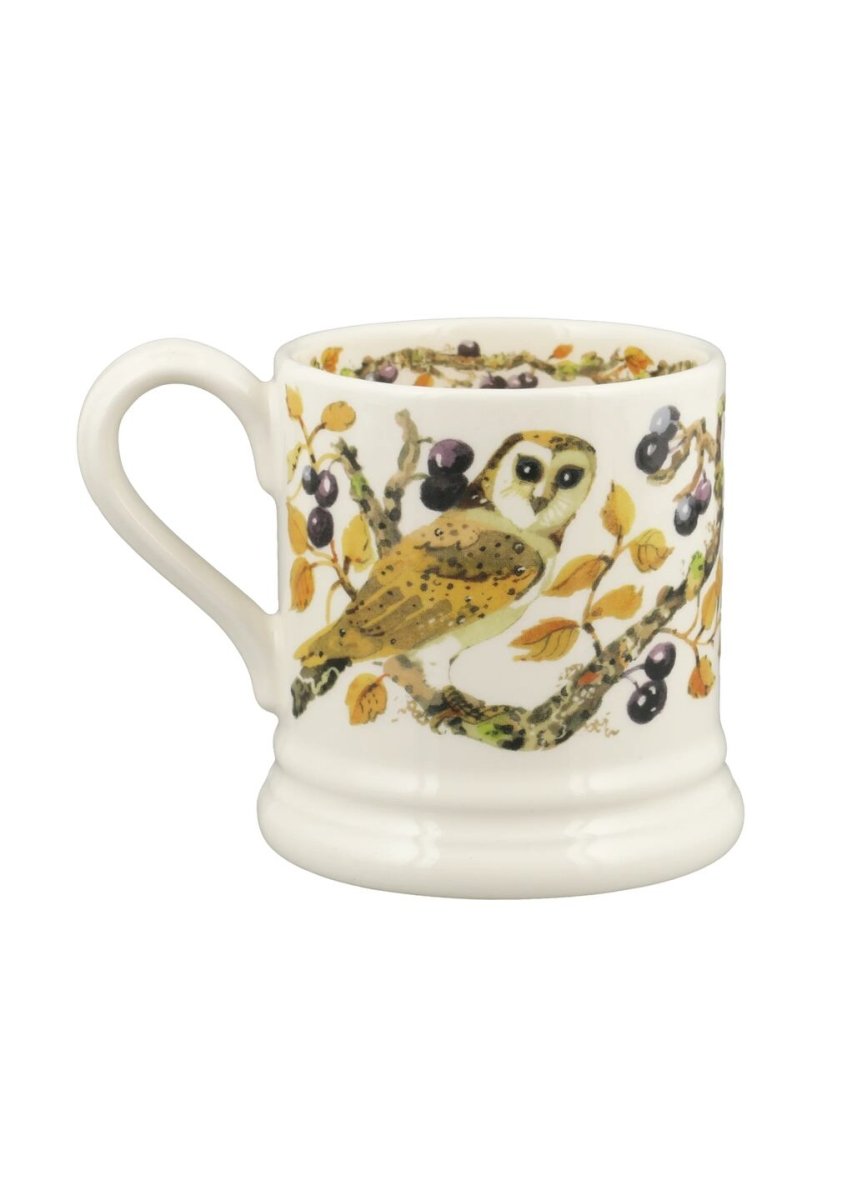 Owl In Sloe Berries 1/2 Pint Mug - RUTHERFORD & Co