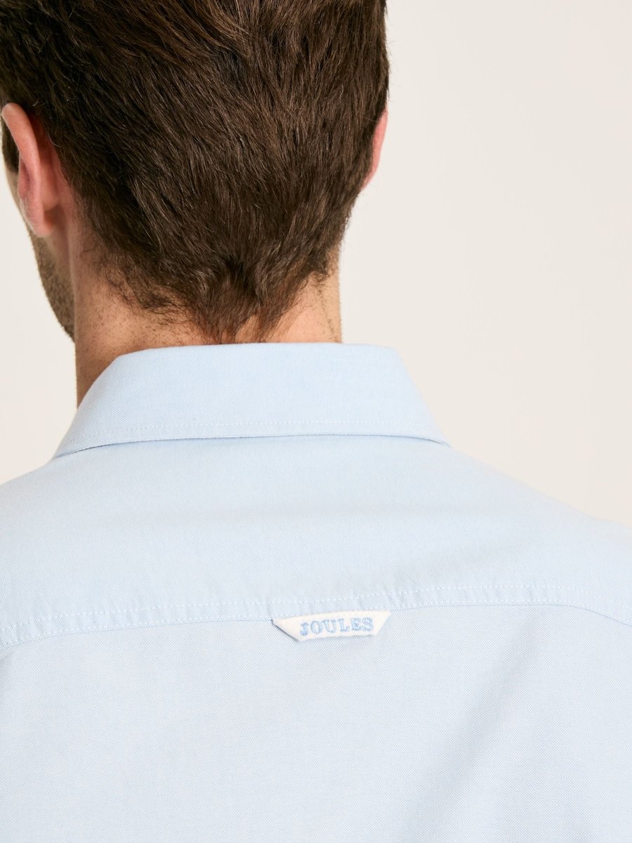 Oxford Blue Classic Fit Short Sleeve Shirt - RUTHERFORD & Co