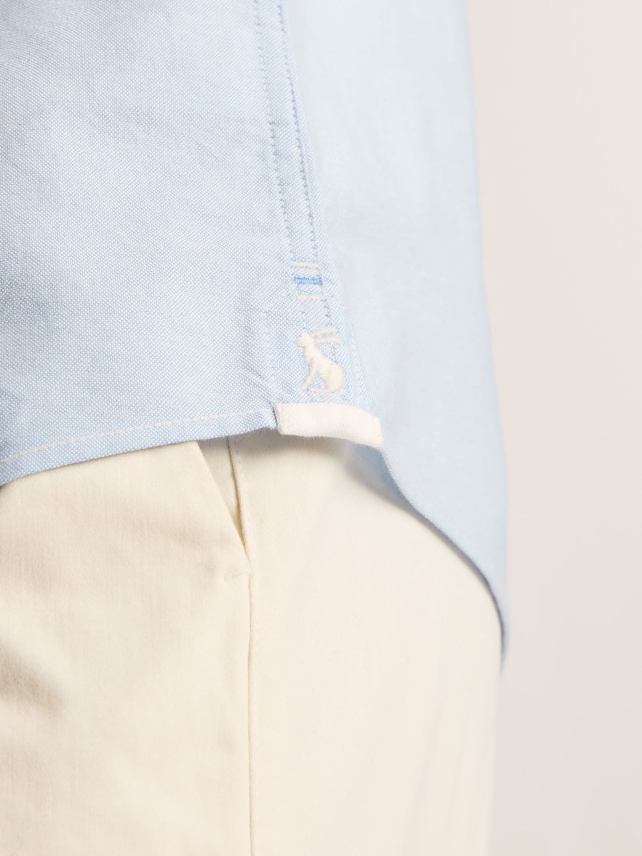 Oxford Blue Classic Fit Short Sleeve Shirt - RUTHERFORD & Co
