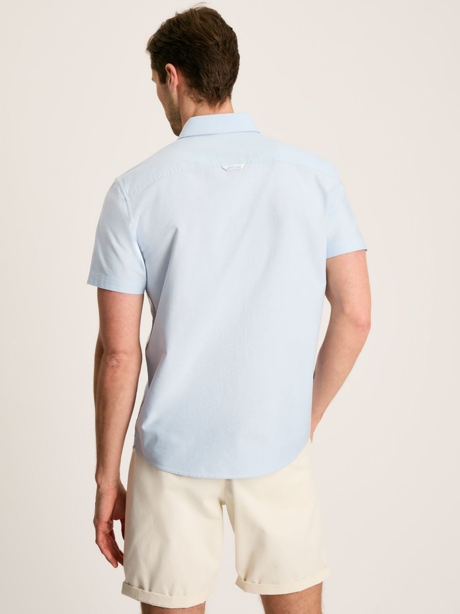 Oxford Blue Classic Fit Short Sleeve Shirt - RUTHERFORD & Co