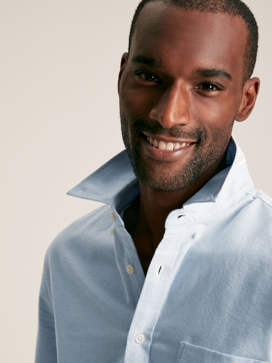 Oxford Blue Long Sleeve Oxford Shirt - RUTHERFORD & Co