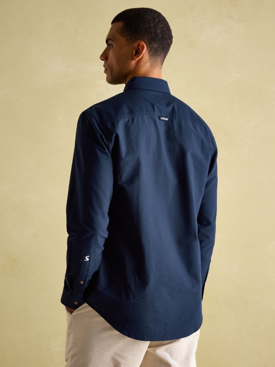 Oxford Navy Long Sleeve Classic Fit Shirt - RUTHERFORD & Co