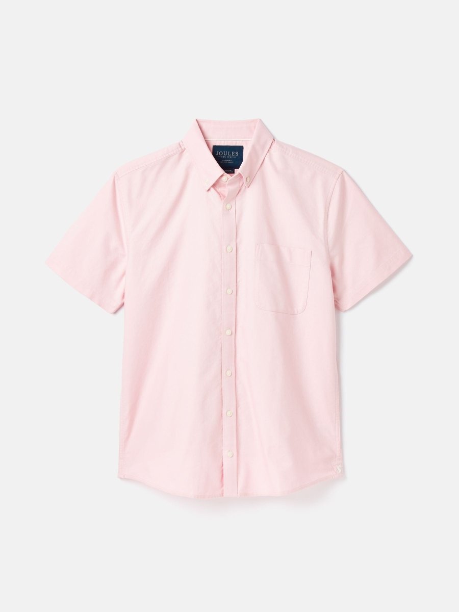Oxford Pink Classic Fit Short Sleeve Shirt - RUTHERFORD & Co