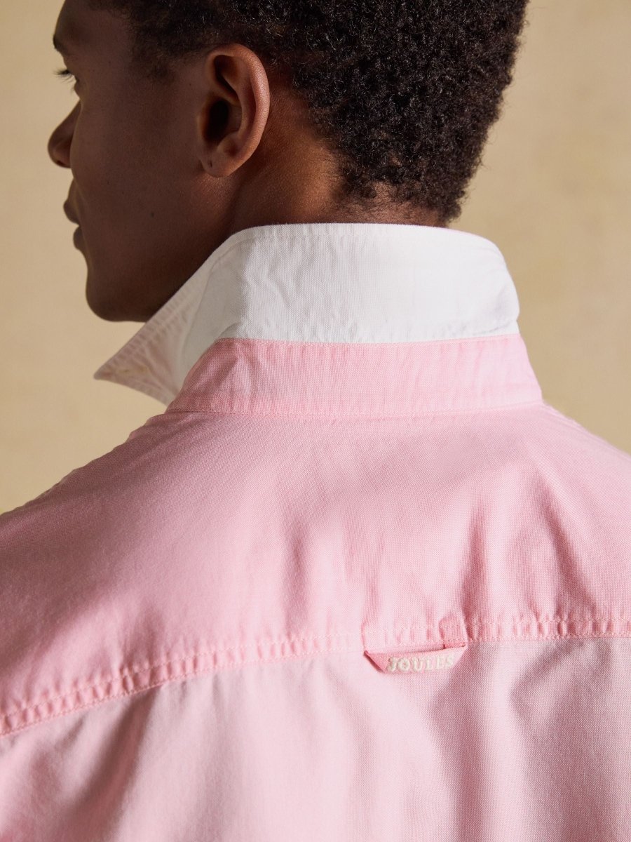 Oxford Pink Short Sleeve Classic Fit Cotton Shirt - RUTHERFORD & Co