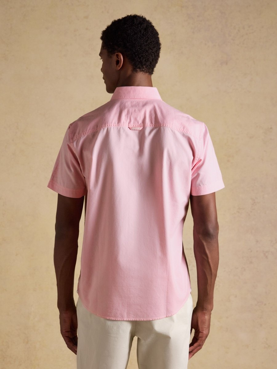 Oxford Pink Short Sleeve Classic Fit Cotton Shirt - RUTHERFORD & Co