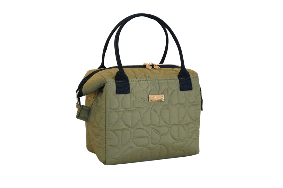 Oxford Quilted Convertible Lunch Bag Khaki - RUTHERFORD & Co