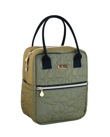 Oxford Quilted Upright Lunch Bag Khaki - RUTHERFORD & Co