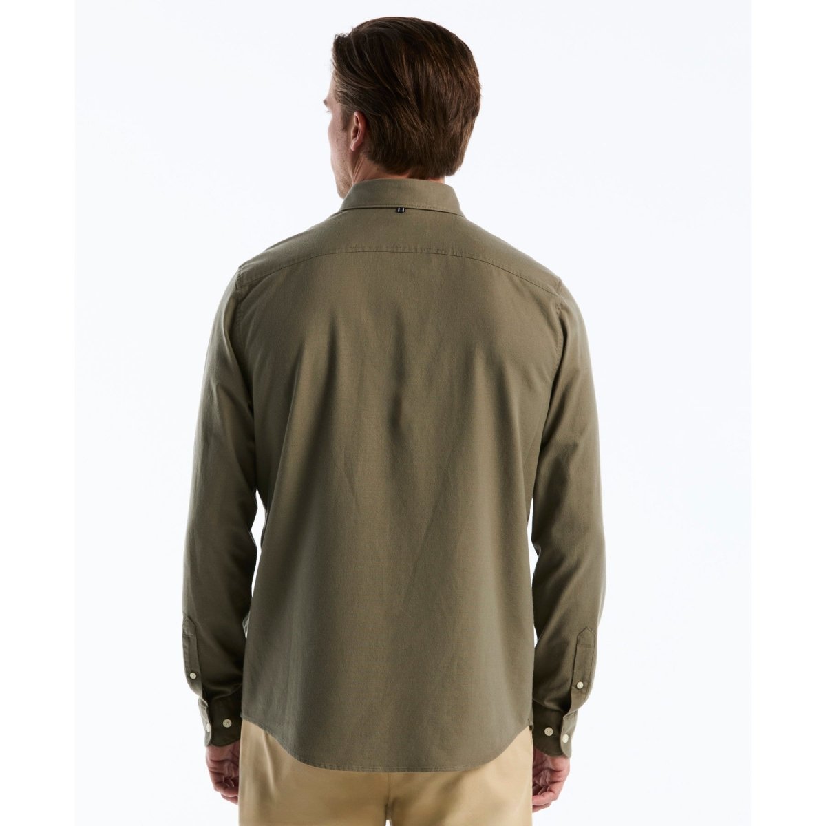 Oxford Shirt In Dusty Olive - RUTHERFORD & Co