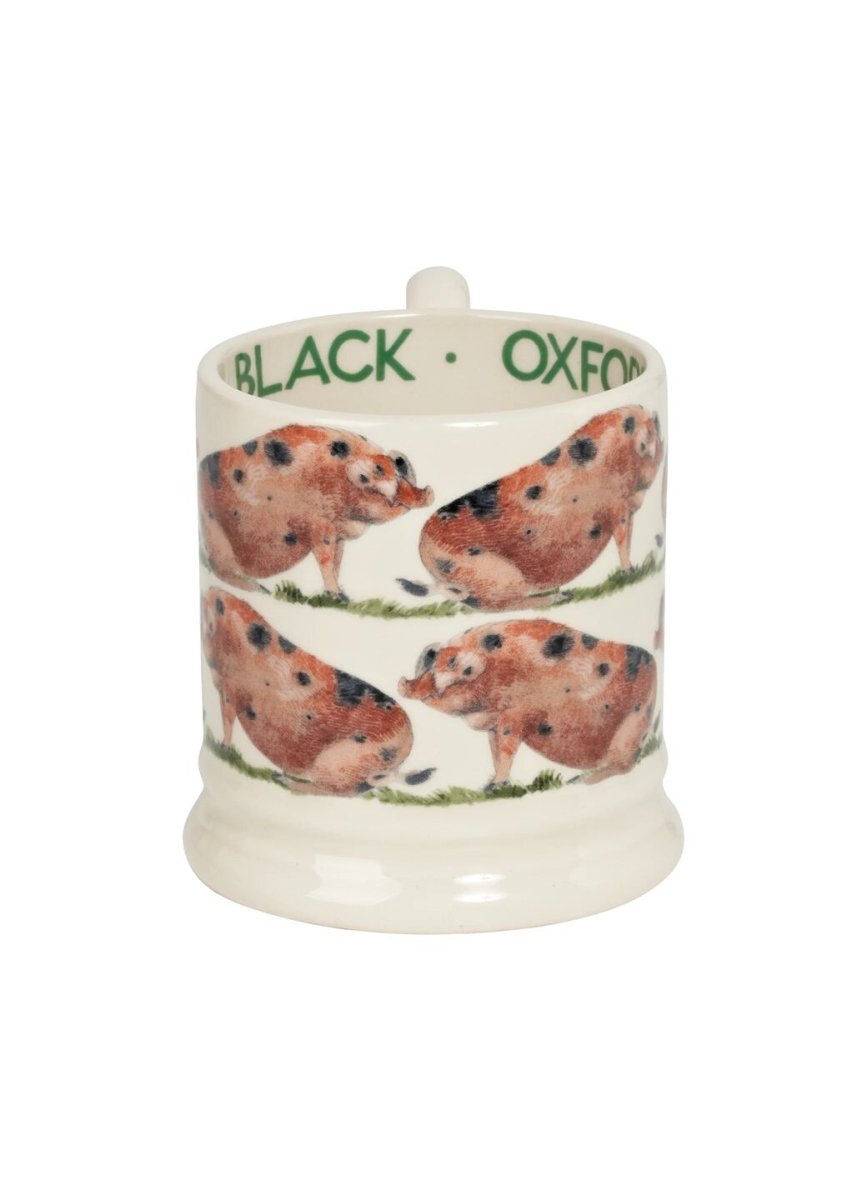 Oxfordshire Sandy & Black Pig 1/2 Pint Mug - RUTHERFORD & Co