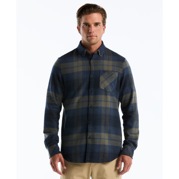 Lightweight Plaid Flannel Shirt In Sargasso Sea