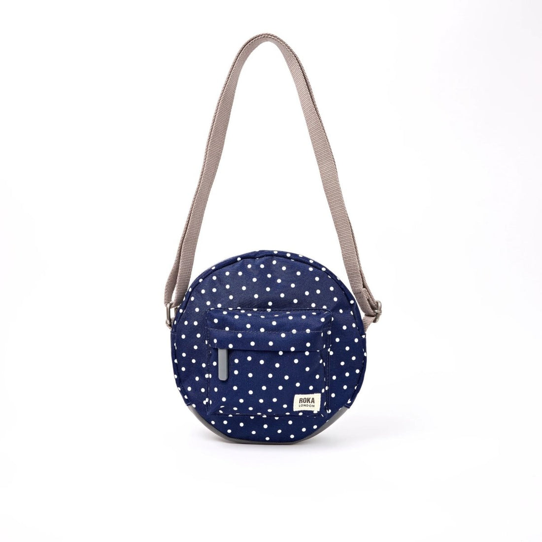 Paddington Crossbody Bag in Navy Polka Dot - RUTHERFORD & Co