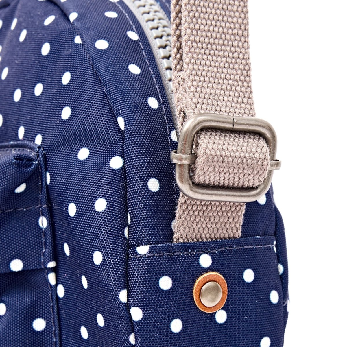 Paddington Crossbody Bag in Navy Polka Dot - RUTHERFORD & Co