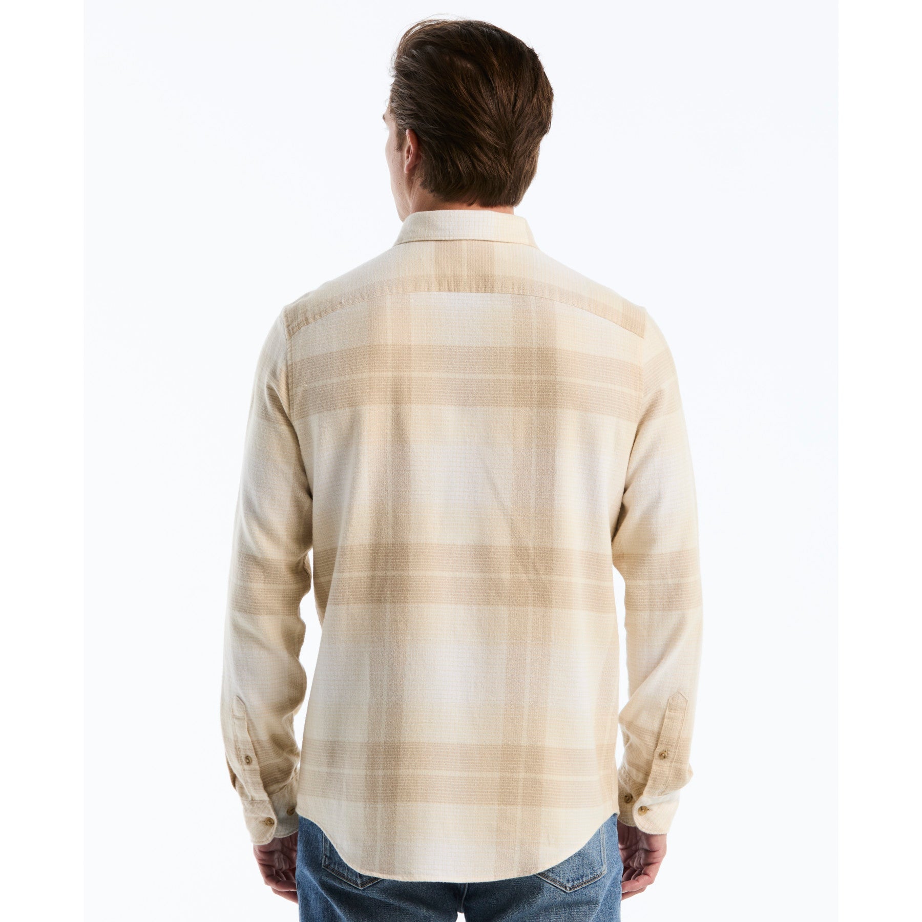 Lightweight Plaid Flannel Shirt In Birch