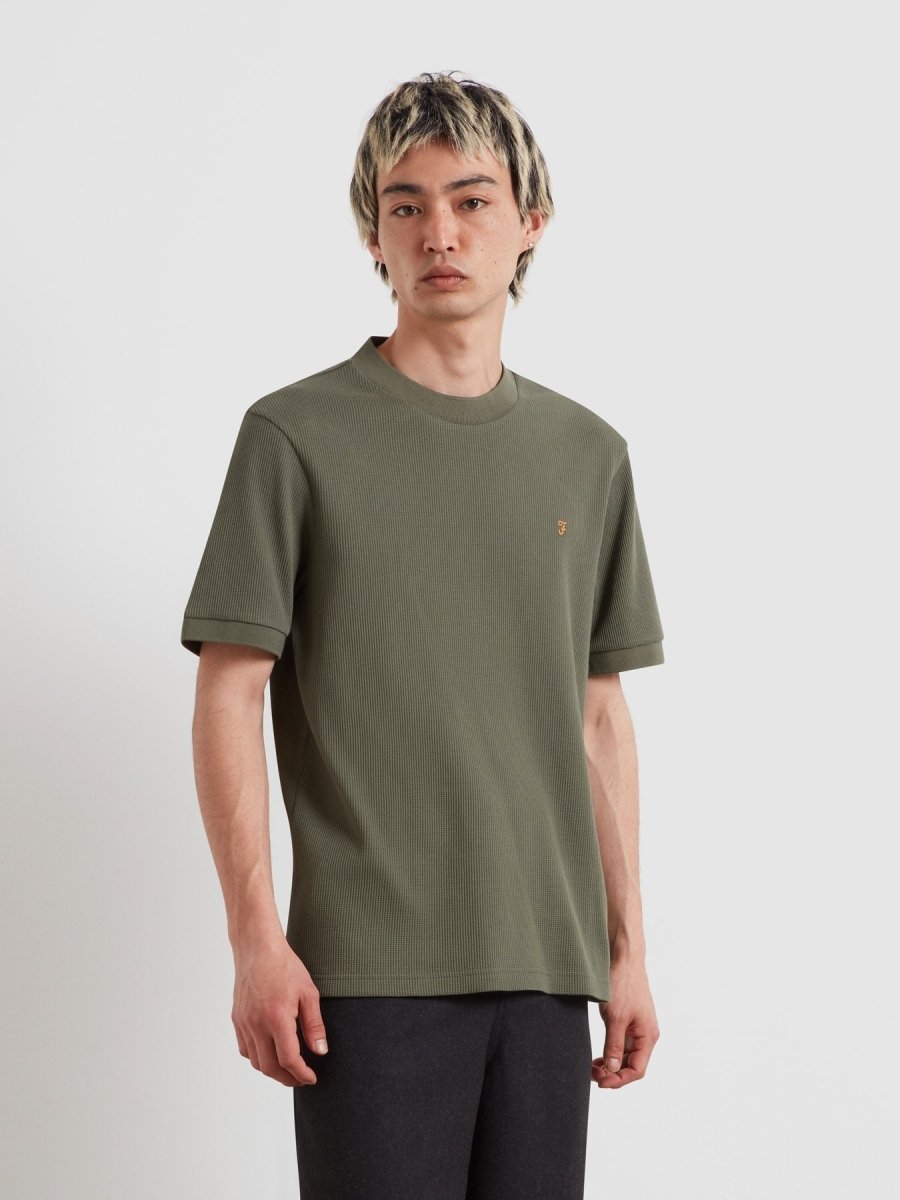Paine Waffle T-Shirt In Rosemary - RUTHERFORD & Co