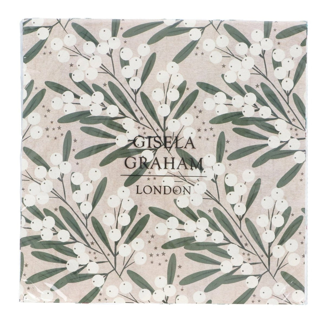 Paper Napkins/Mistletoe Ivory/Pack 20 - RUTHERFORD & Co