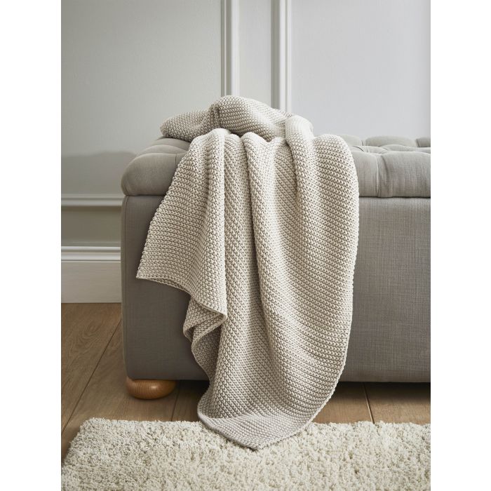 Parker Dove Grey 125x150cm Throw - RUTHERFORD & Co