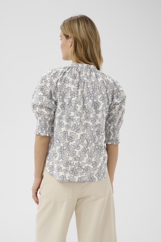 Part Two Almeras Shirt - Dark Navy Leaf Print - RUTHERFORD & Co