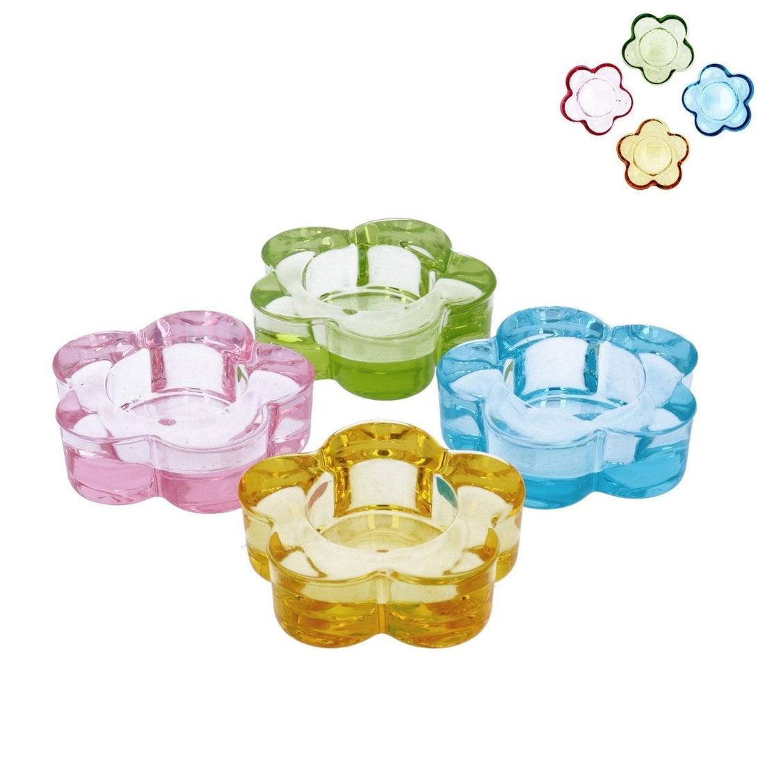 Pastel Glass Flower Nite Lite Holder - RUTHERFORD & Co