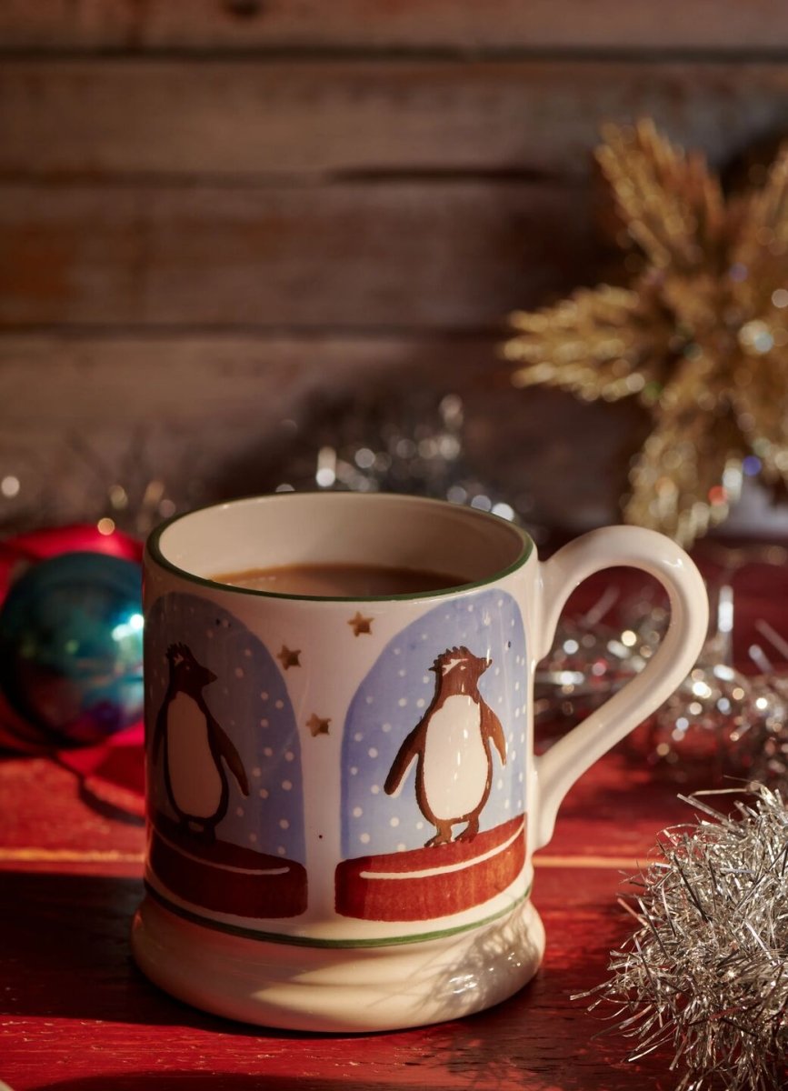 Penguin Snow Globe 1/2 Pint Mug - RUTHERFORD & Co