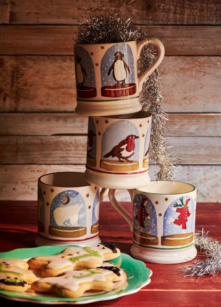 Penguin Snow Globe 1/2 Pint Mug - RUTHERFORD & Co