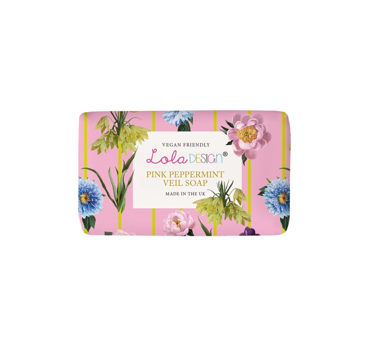 Peppermint Pink Floral Stripe Soap - RUTHERFORD & Co