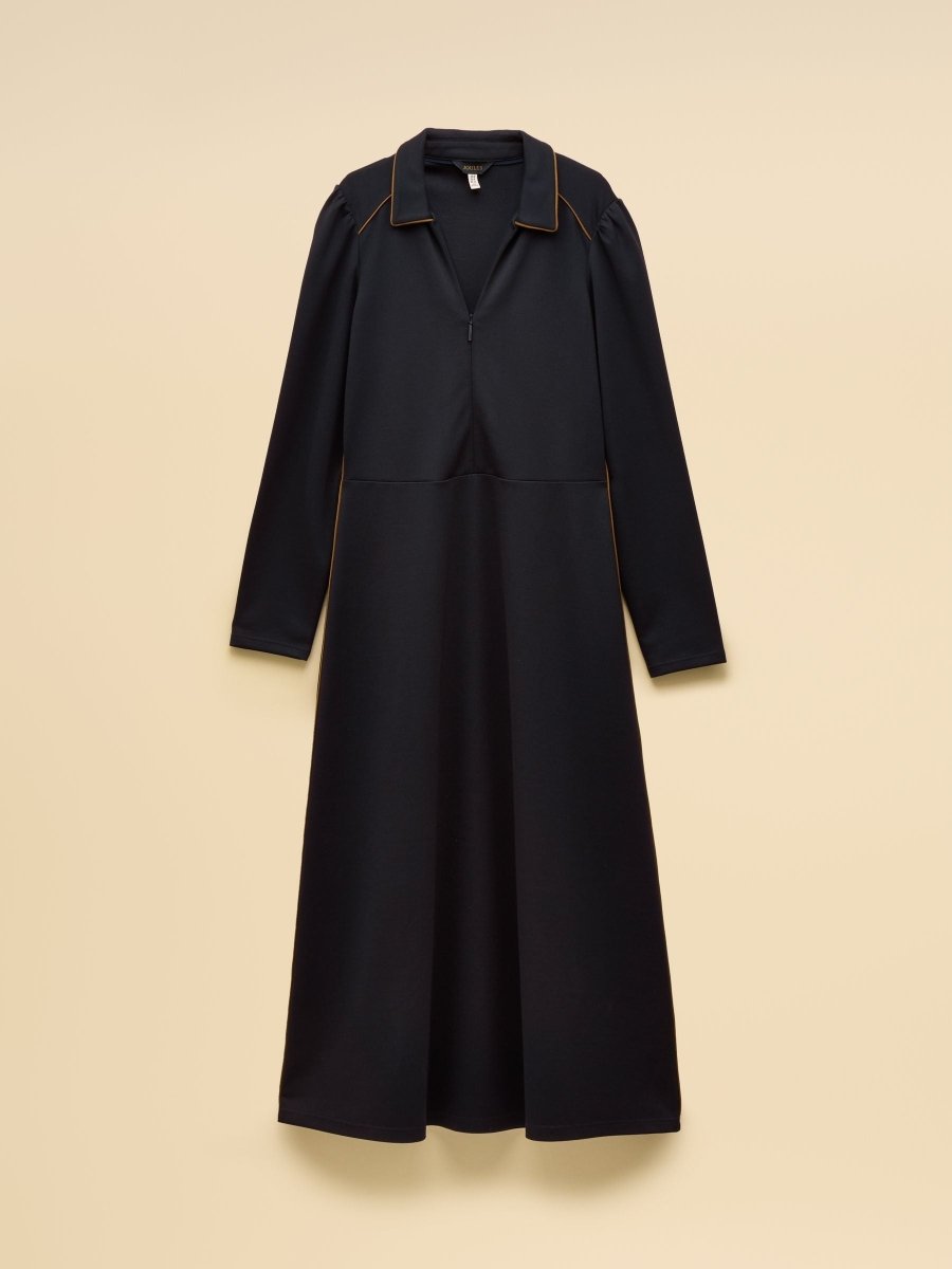 Philipa Navy Ponte Zip Front Dress - RUTHERFORD & Co