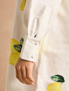 Phoebe Lemon Print Cotton Shirt Dress - RUTHERFORD & Co