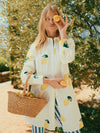 Phoebe Lemon Print Cotton Shirt Dress - RUTHERFORD & Co